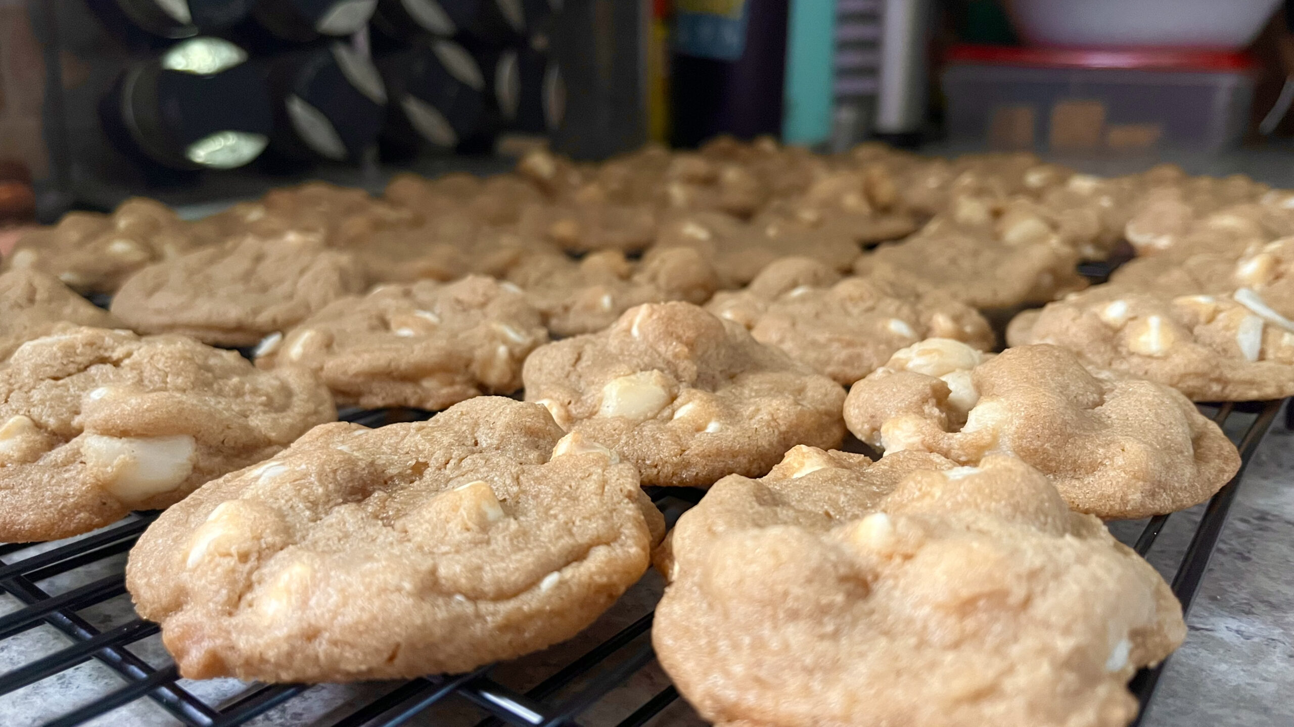 White chocolate chip macadamia cookies